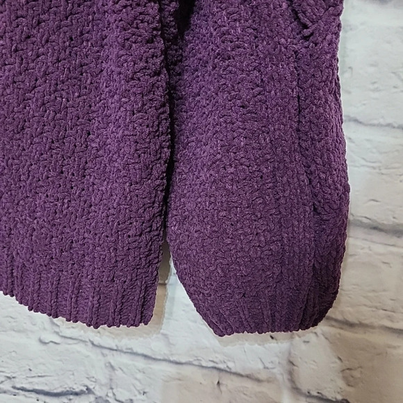Seven7 Women's M Soft & Warm Cable Knit Chenille Sweater Blackberry‎ Wine Medium - Picture 6 of 9